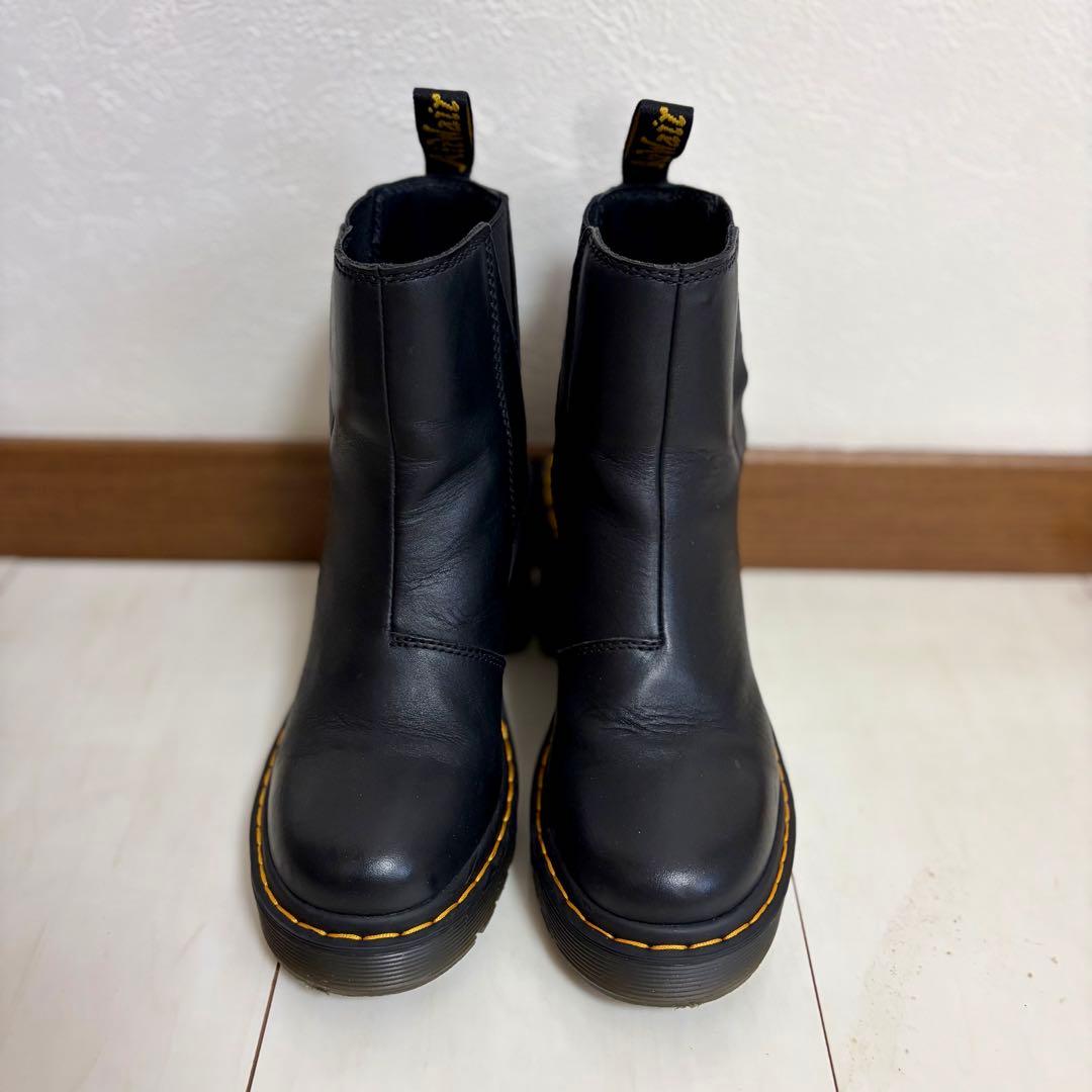 【Dr.Martens】レザー サイドゴアヒールブーツ UK4 37 23cm