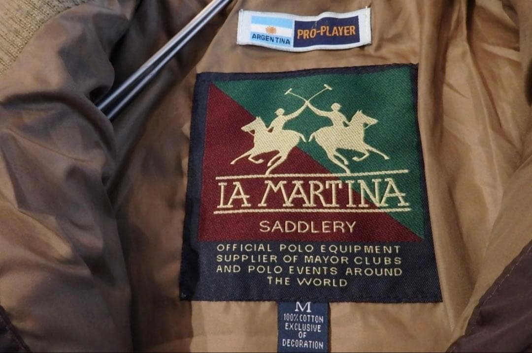 り*う様 [希少] LA MARTINAキルティングジャケット POLO刺繍ロゴ