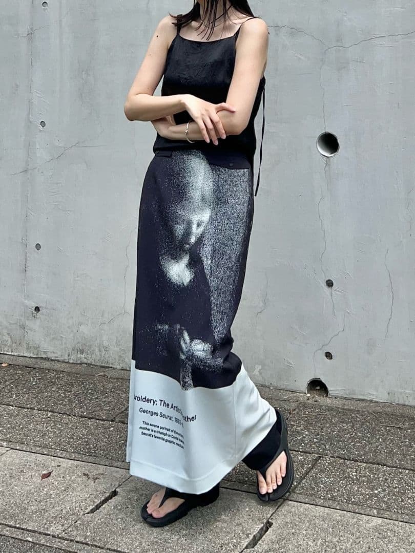 AMERI×THE MET ILINE SKIRT　AMERI vintage