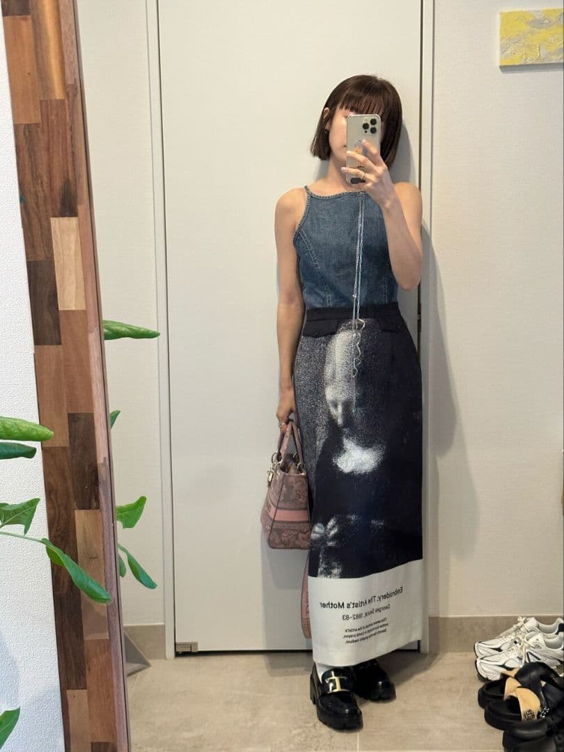 AMERI×THE MET ILINE SKIRT　AMERI vintage