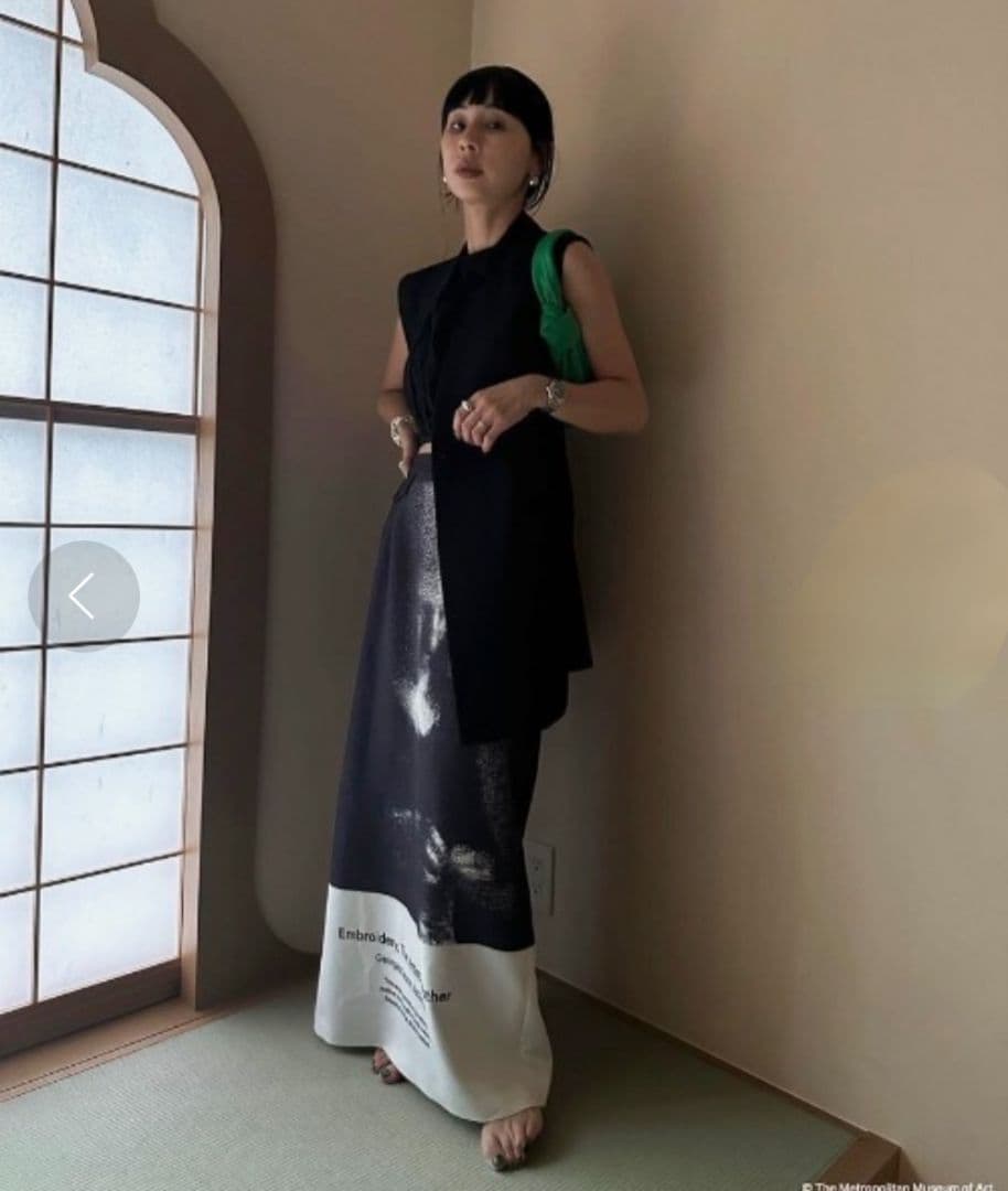 AMERI×THE MET ILINE SKIRT　AMERI vintage