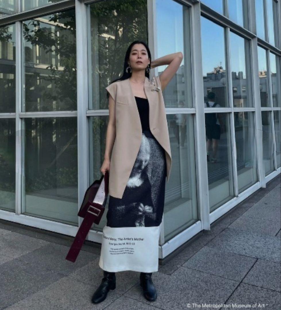 AMERI×THE MET ILINE SKIRT　AMERI vintage