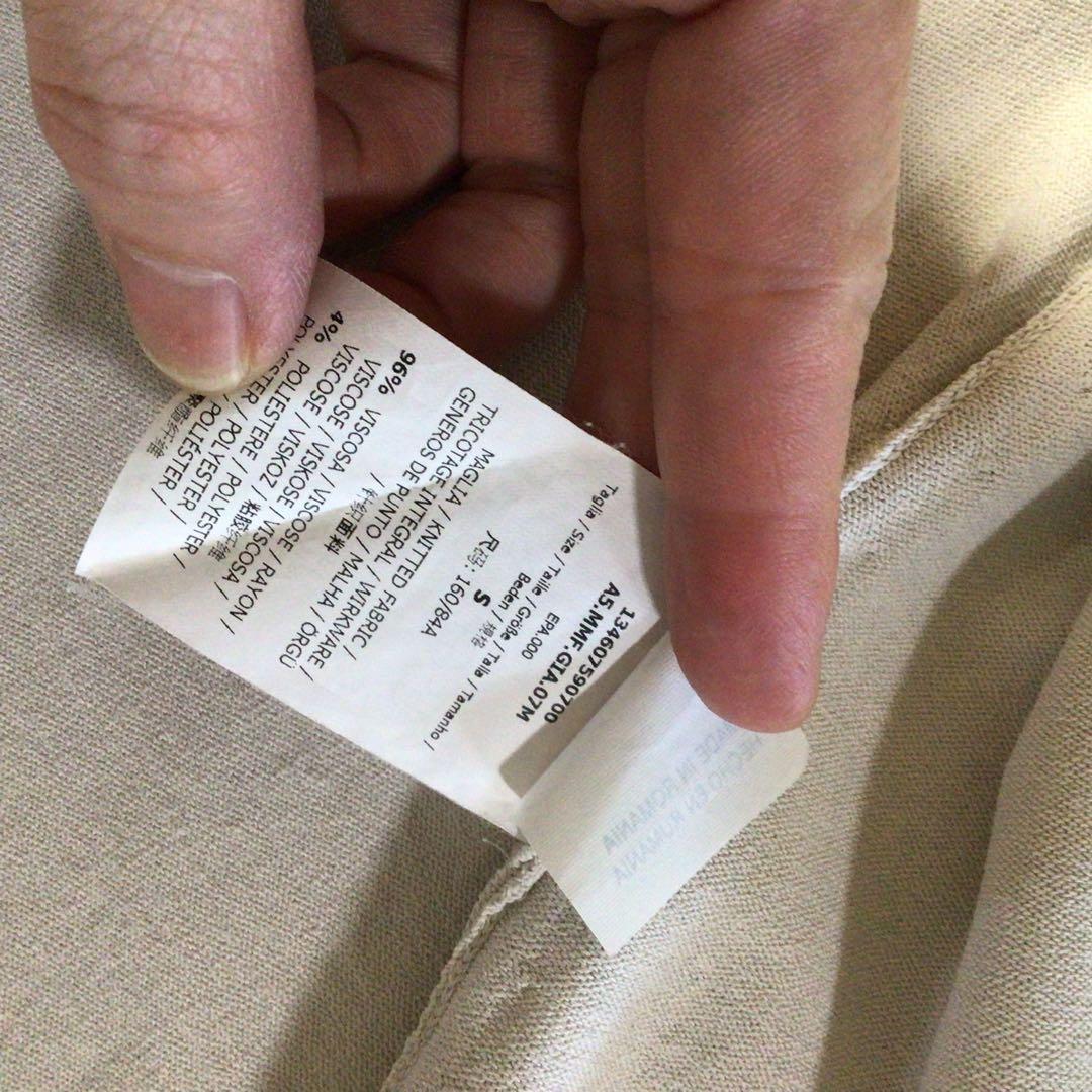 MaxMara マックスマーラ プリーツ ニットカーディガン 灰 S
