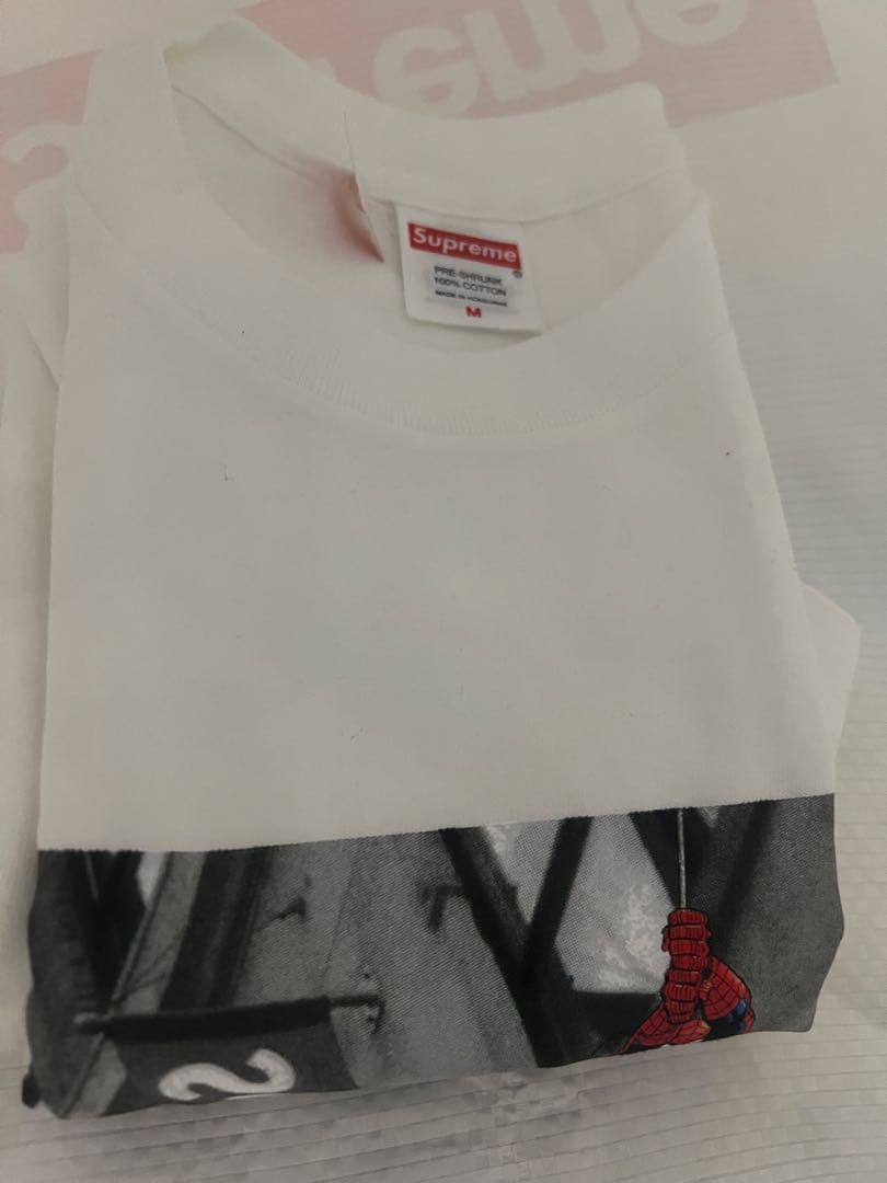 即発送 supreme Spider-Man Tee 白 M スパイダーマン