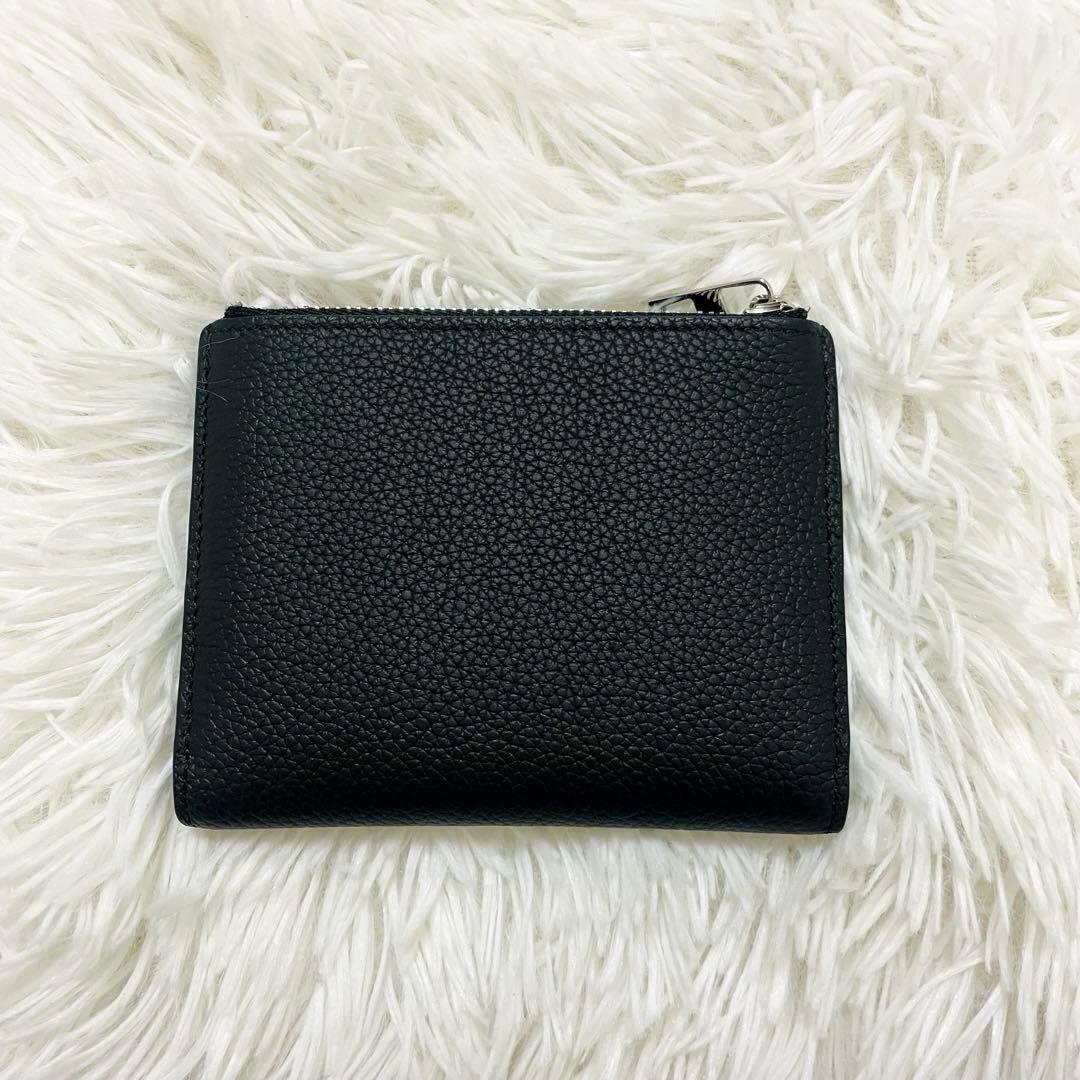 未使用級✨付属完備✨LOEWE 二つ折り財布 アナグラム レザー ブラック