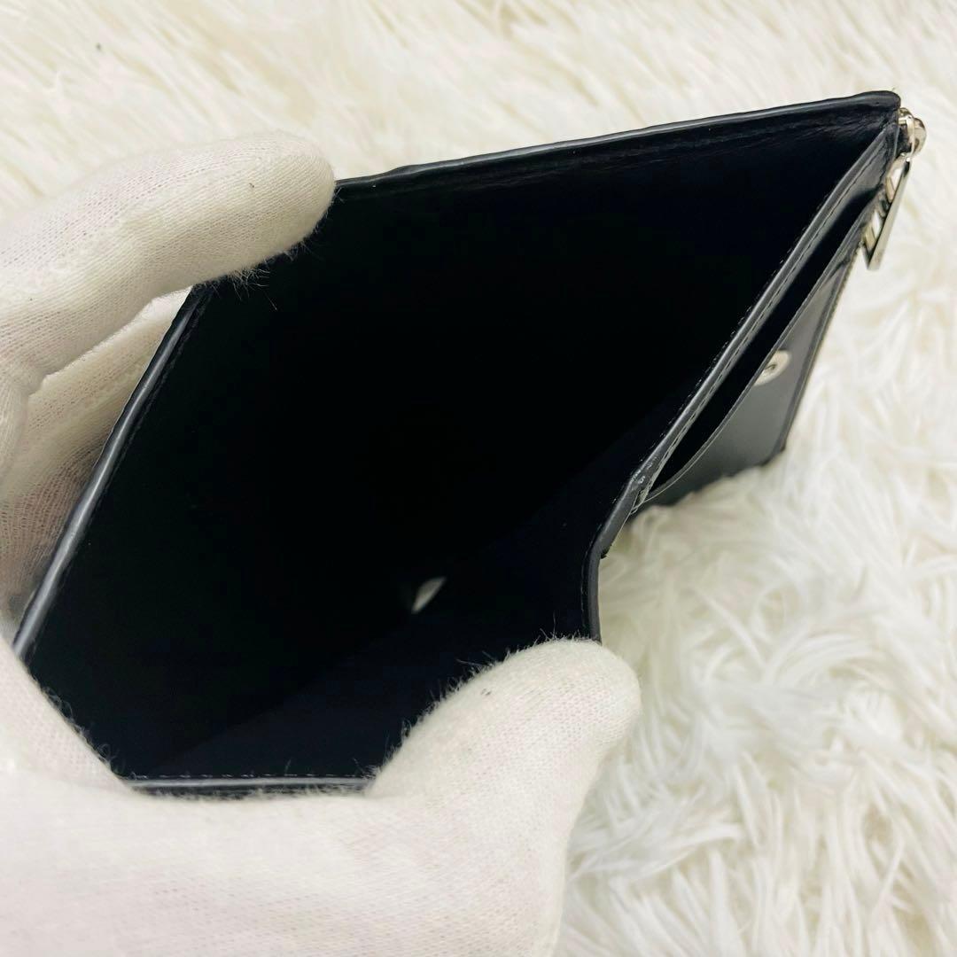 未使用級✨付属完備✨LOEWE 二つ折り財布 アナグラム レザー ブラック