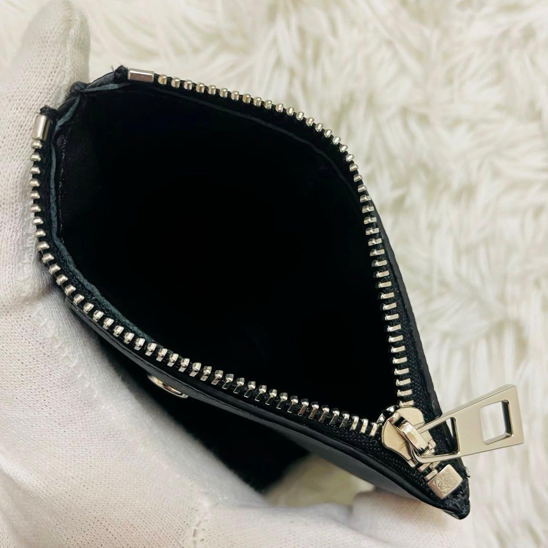 未使用級✨付属完備✨LOEWE 二つ折り財布 アナグラム レザー ブラック