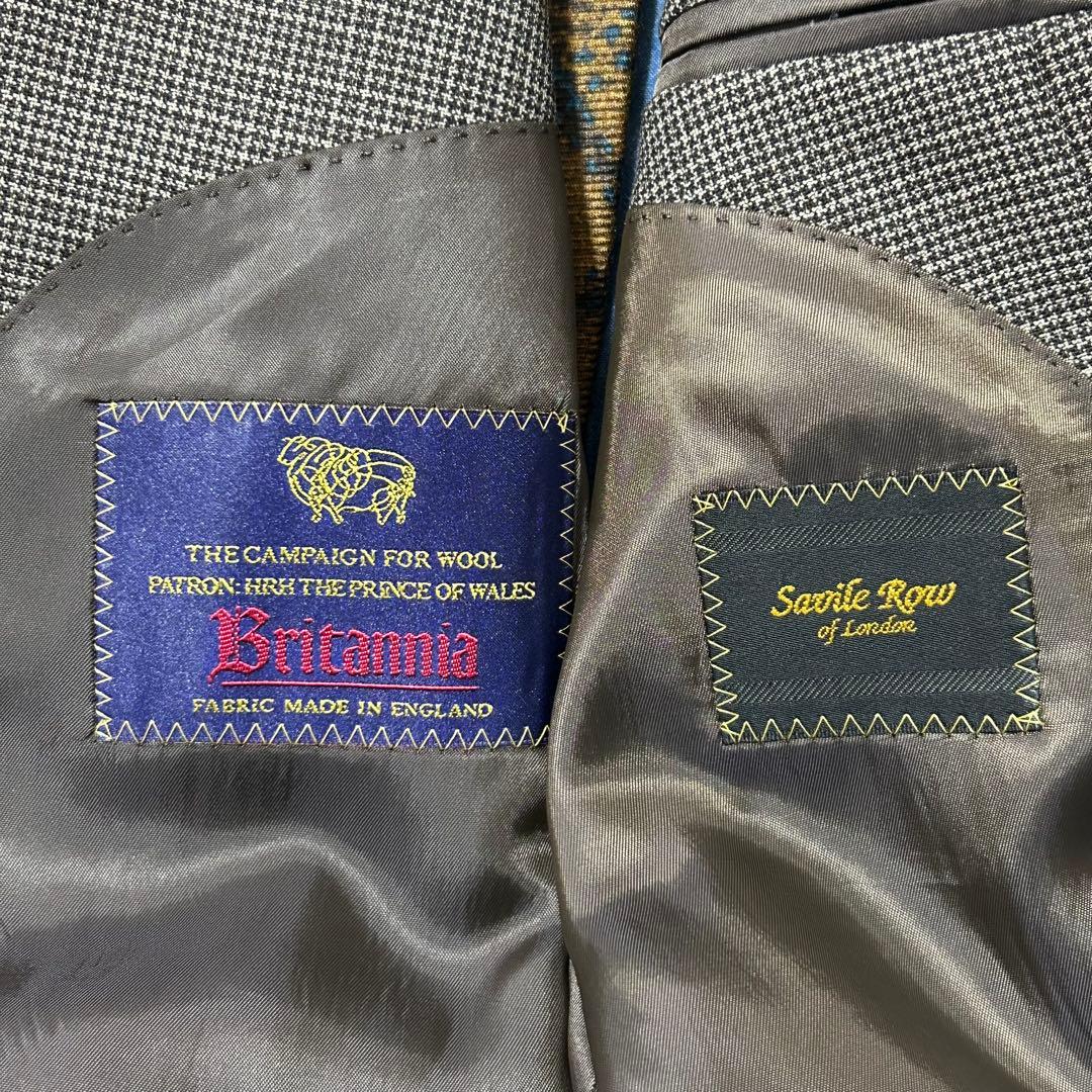 英国王室御用達【Savile Row】未使用級「Britannia」千鳥格子 L