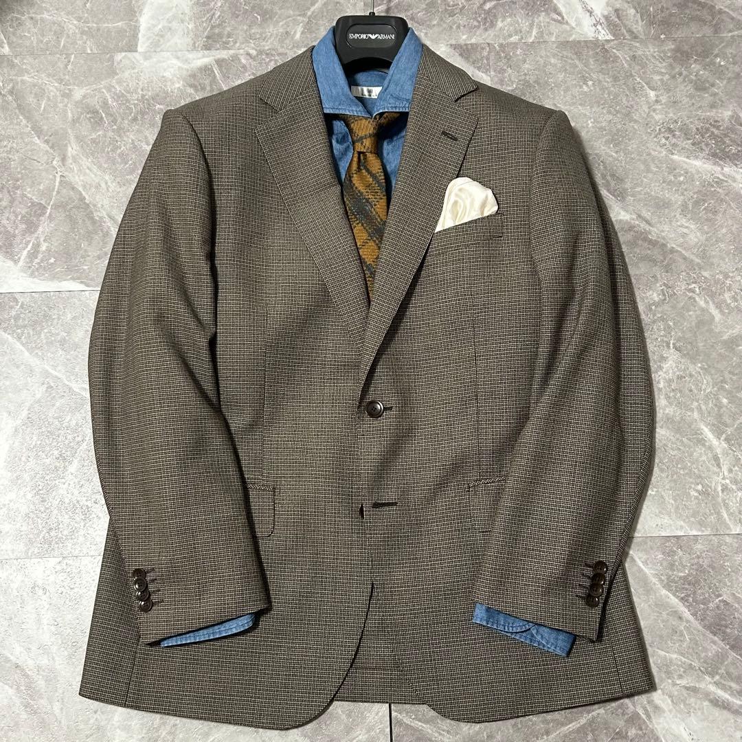 英国王室御用達【Savile Row】未使用級「Britannia」千鳥格子 L