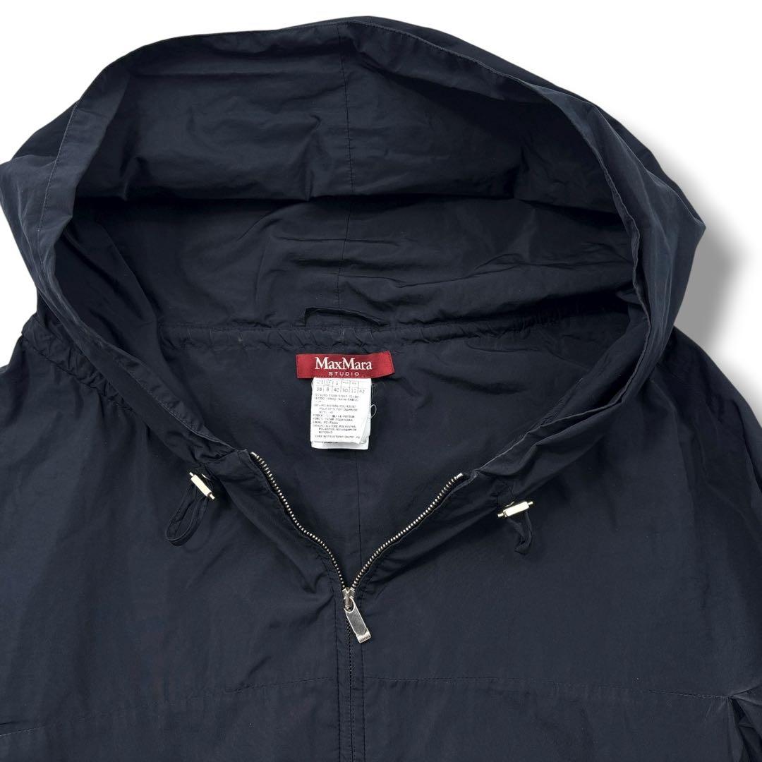 【美品】MAXMARA マックスマーラ ナイロン 　モッズコート　ジャケット　黒