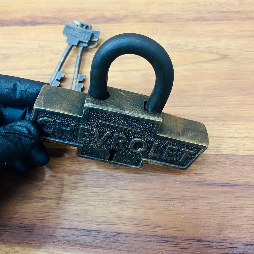 【US仕入れ】 CHEVROLET BrassPadlock シボレー 南京錠