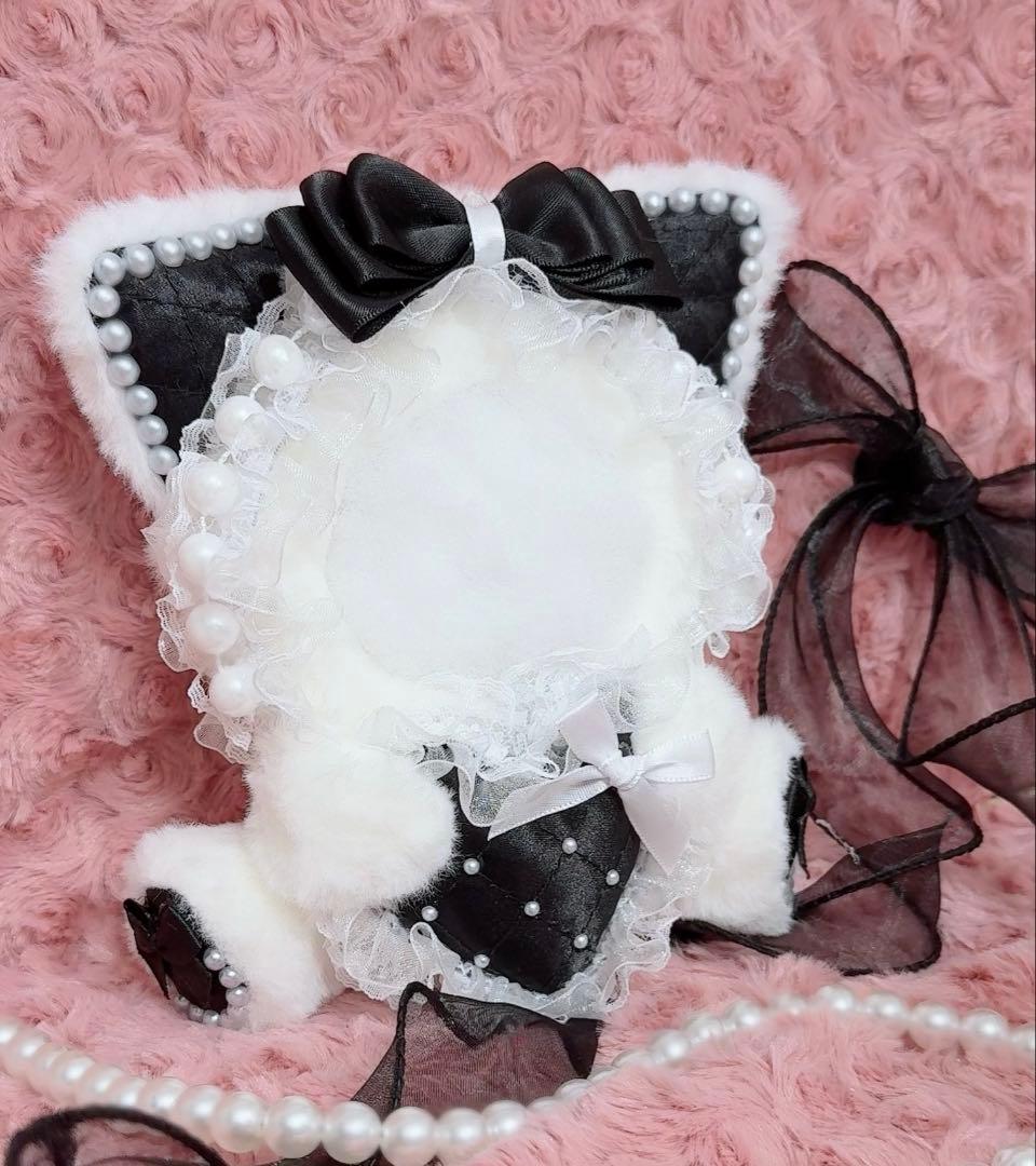 おすわり ぬい服 ねこ ちびぐるみ ブラック 黒