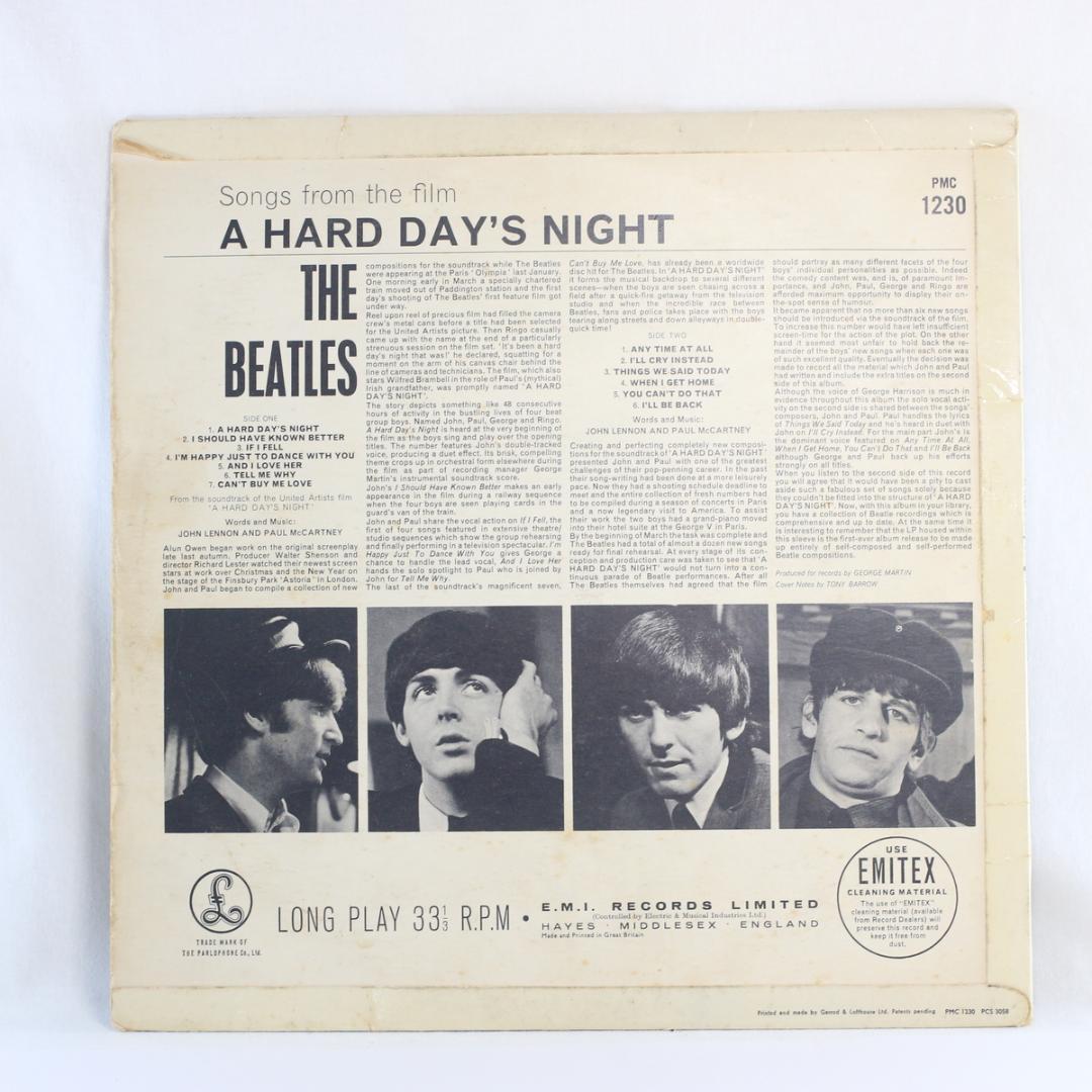 英LP The Beatles A Hard Day's Night 1stプレ