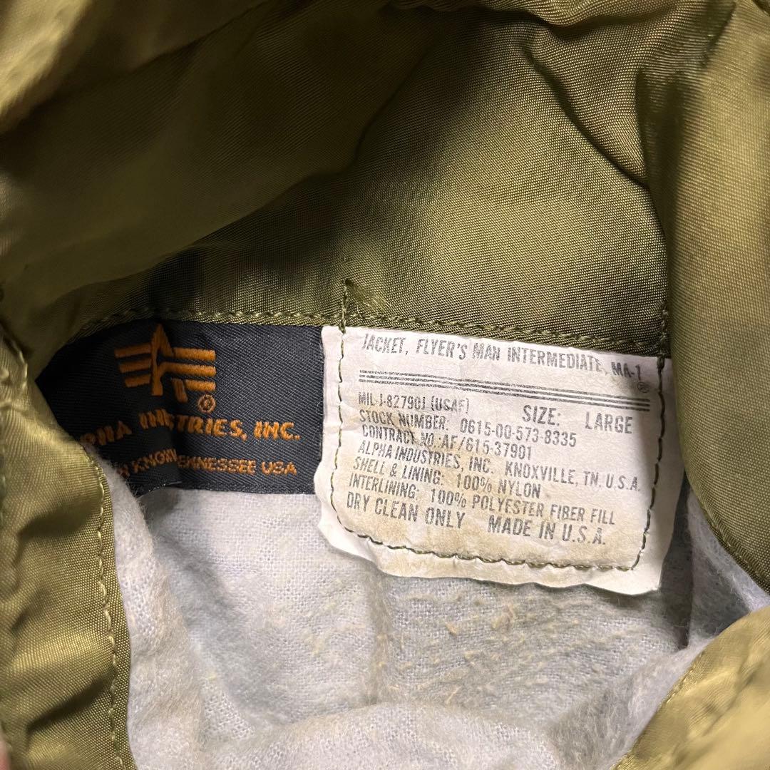 ◎90s Alpha industries MA-1 USA製 80s L