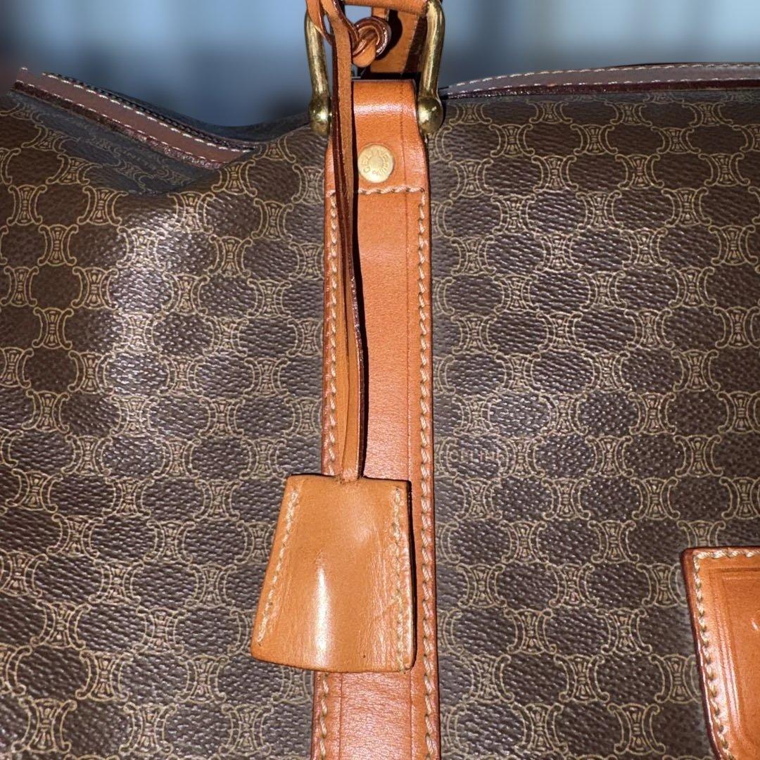 Céline ブラウンレザーボストンバッグ