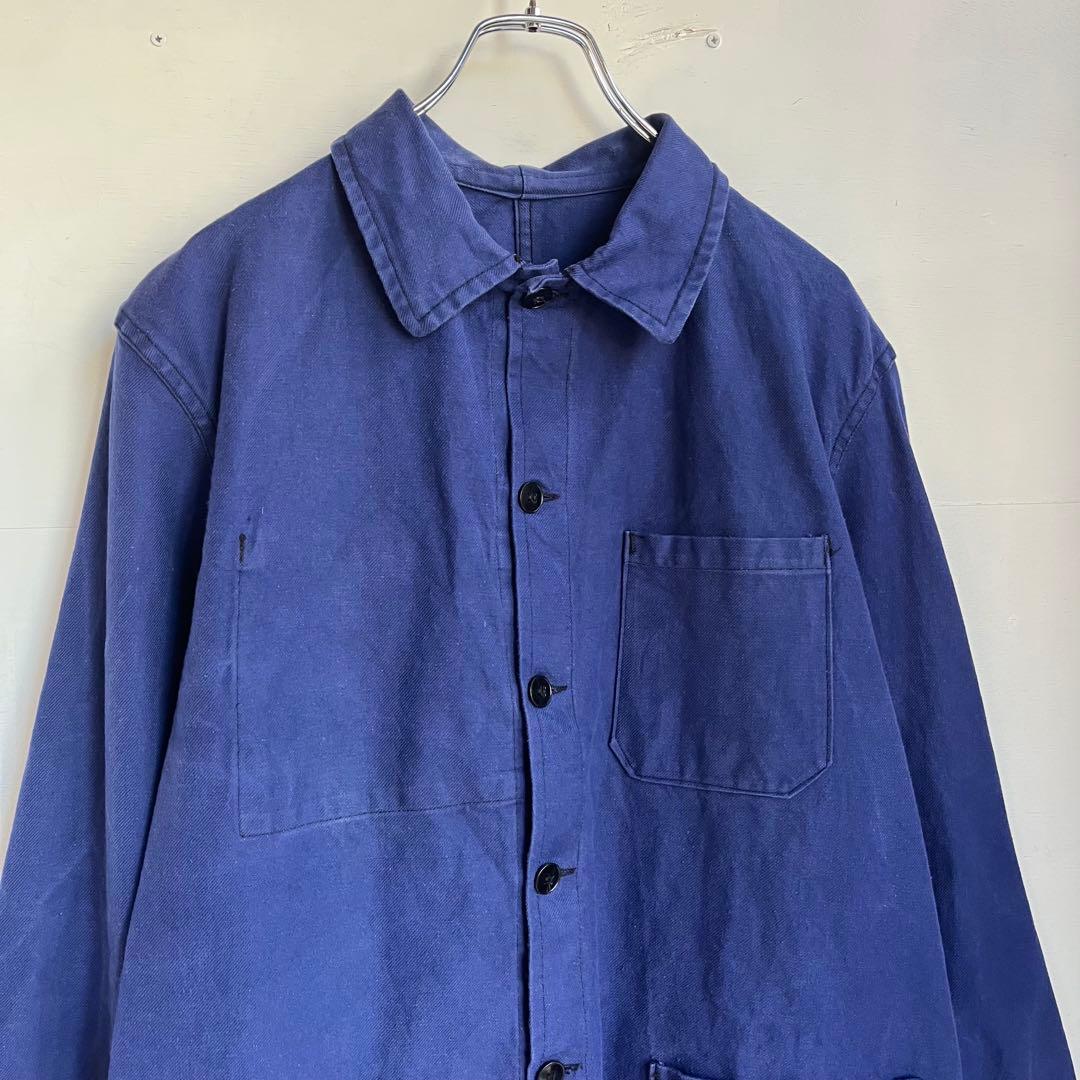 〜70s フレンチ カバーオール ワークジャケット ユーロ ヴィンテージ 古着