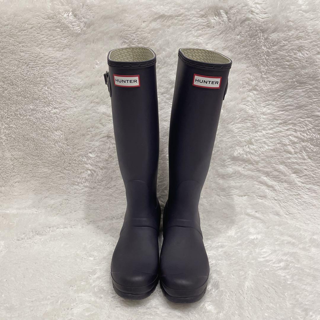 HUNTER 美品✨長靴 UK5 レインブーツ　パープル紫
