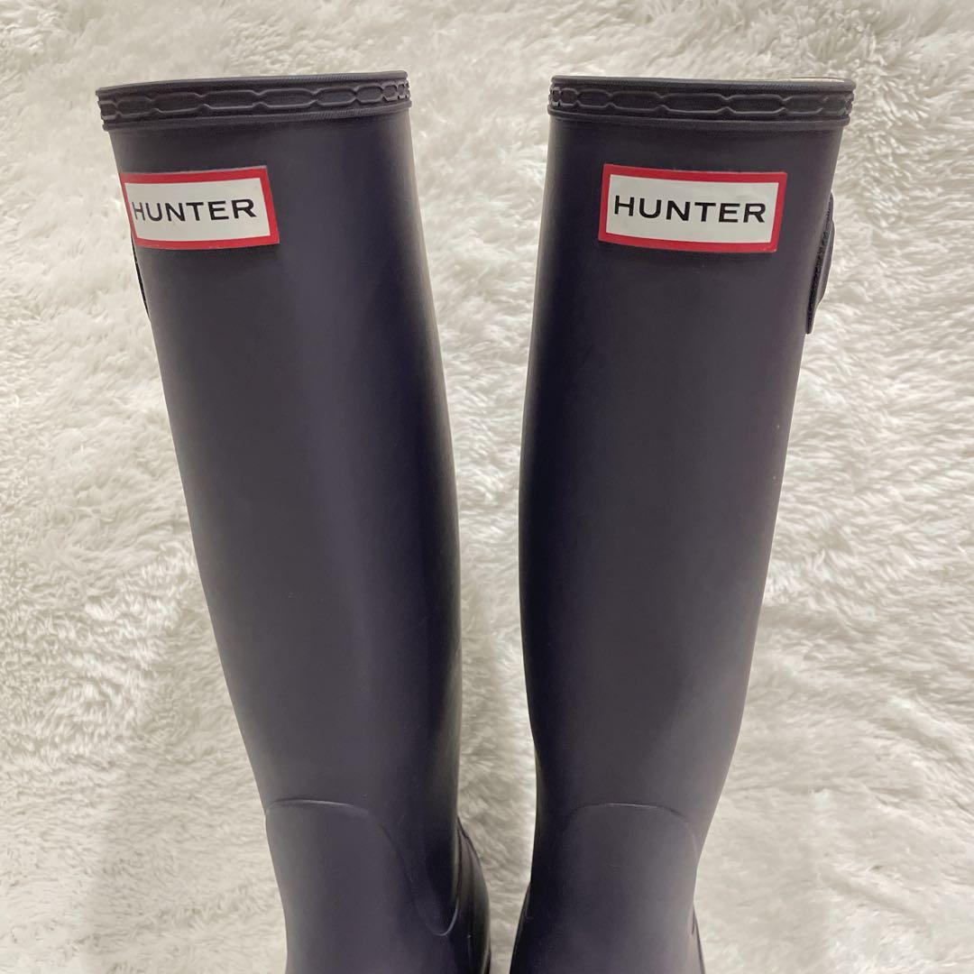 HUNTER 美品✨長靴 UK5 レインブーツ　パープル紫