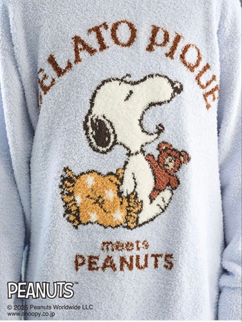 ジェラートピケ【PEANUTS】スヌーピージャガードプルオーバー&ロングパンツ