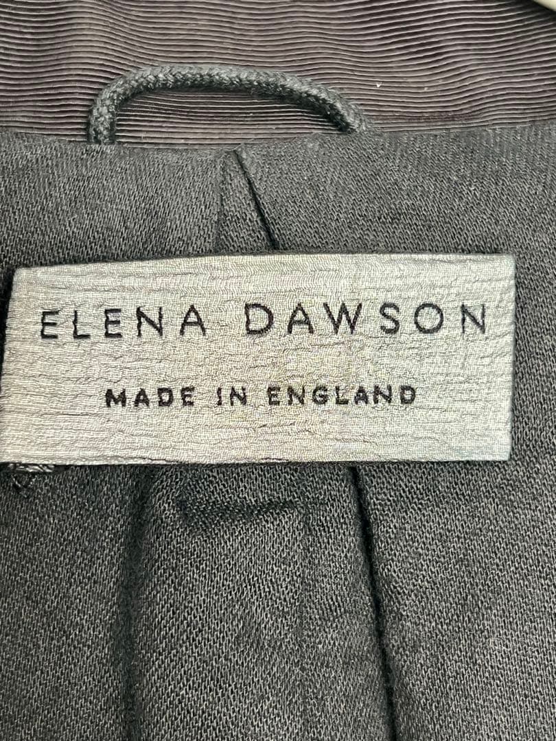 Elena Dawson リネン×コットン メンズ ブラックジャケット Sサイズ