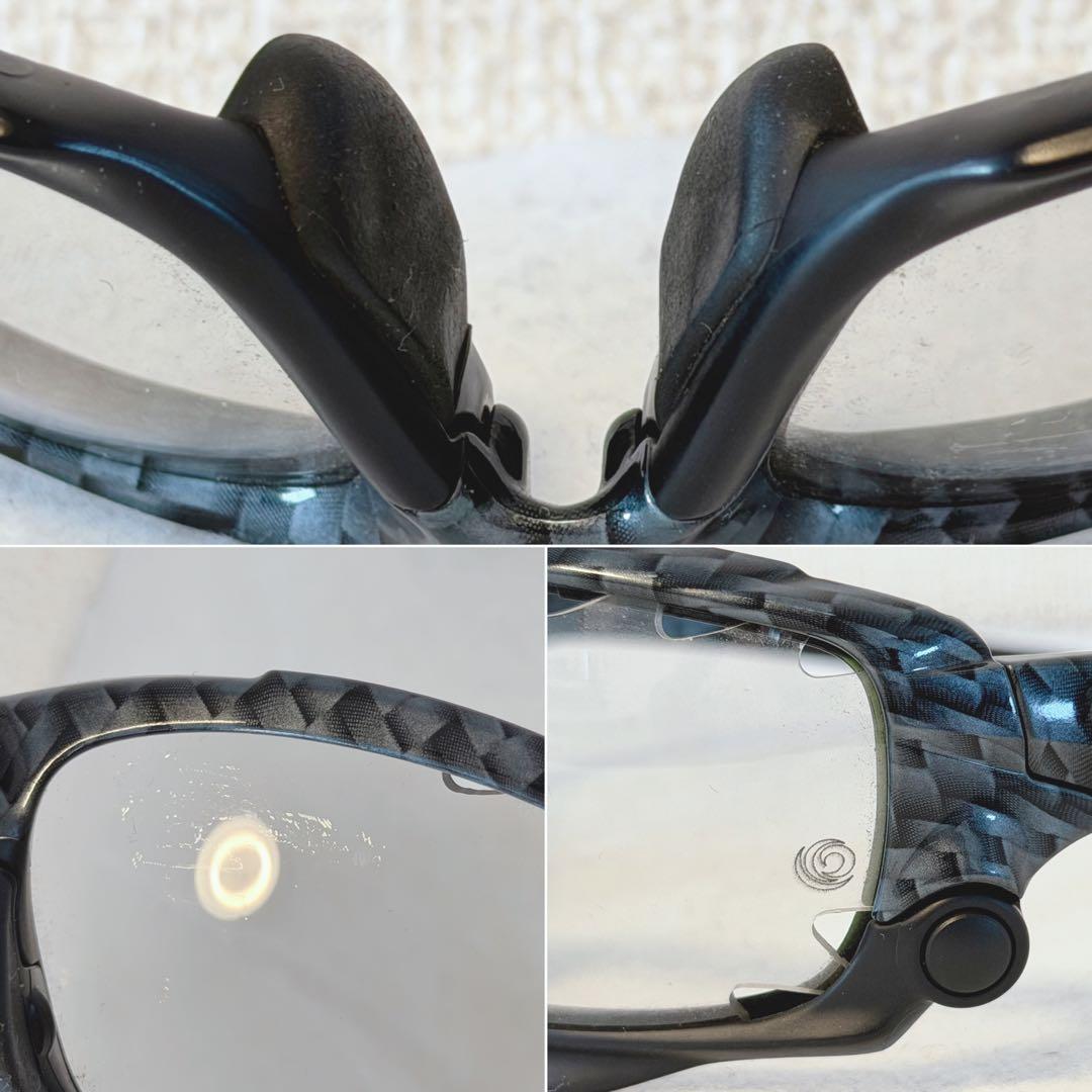 良品 OAKLEY オークリー レーシングジャケット カーボン調 ケース付き 袋