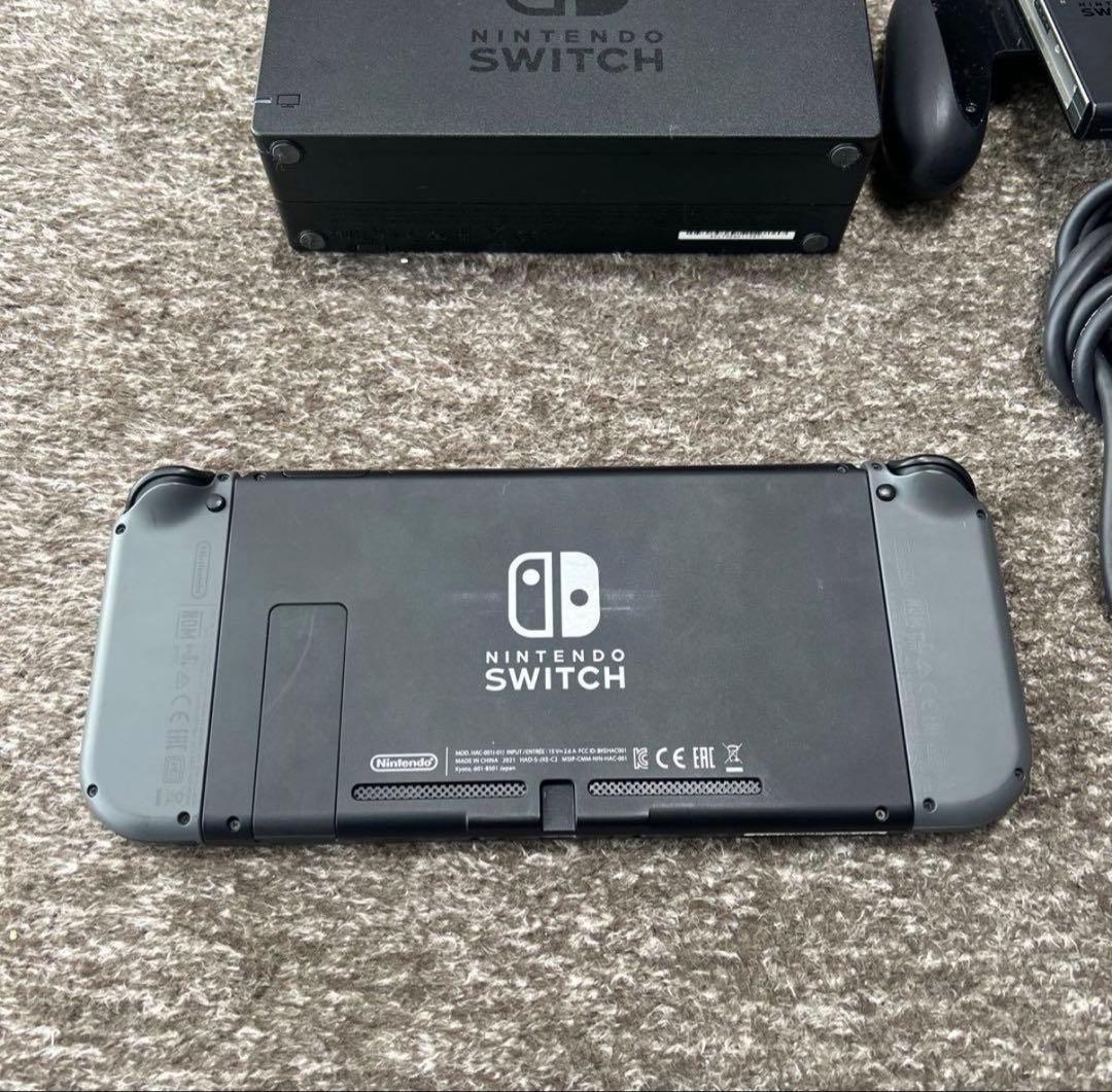 Nintendo Switch グレー 本体 付属品あり【プレゼント付き】