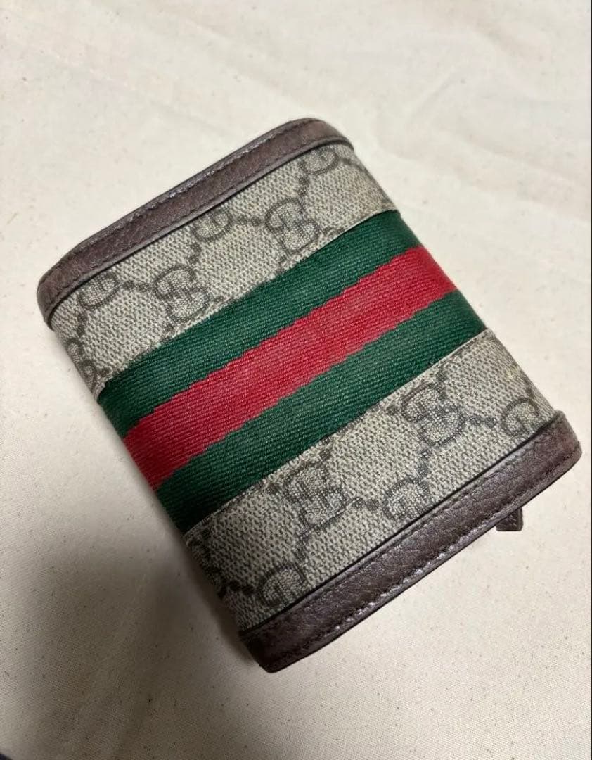 GUCCI コンパクトウォレット オフィディア GGシェリー 三つ折り財布