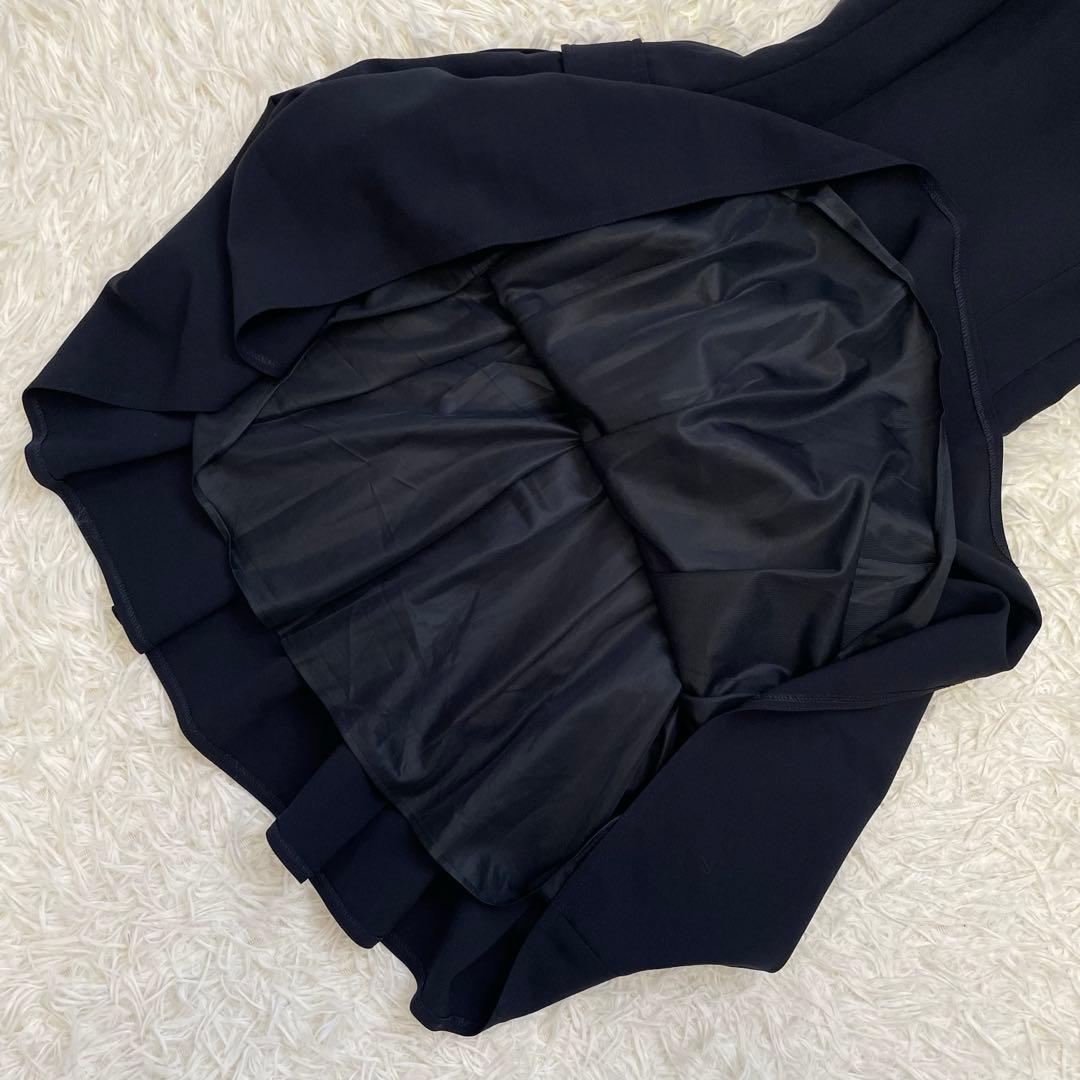 美品✨️ルネ プリーツワンピース ベルト ネイビー 32