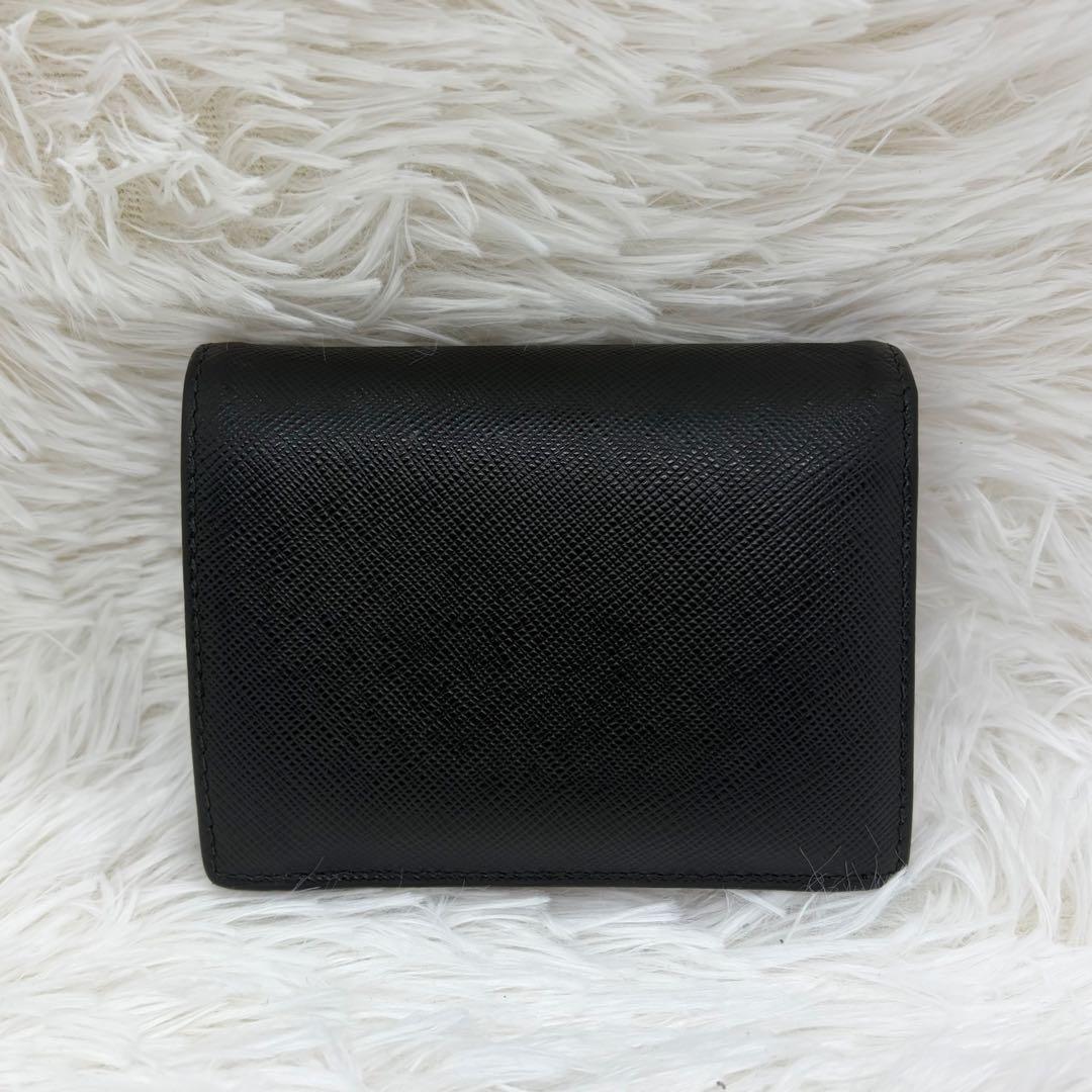 RFID搭載/美品✨️プラダ 二つ折り財布 サフィアーノ ピンク バイカラー