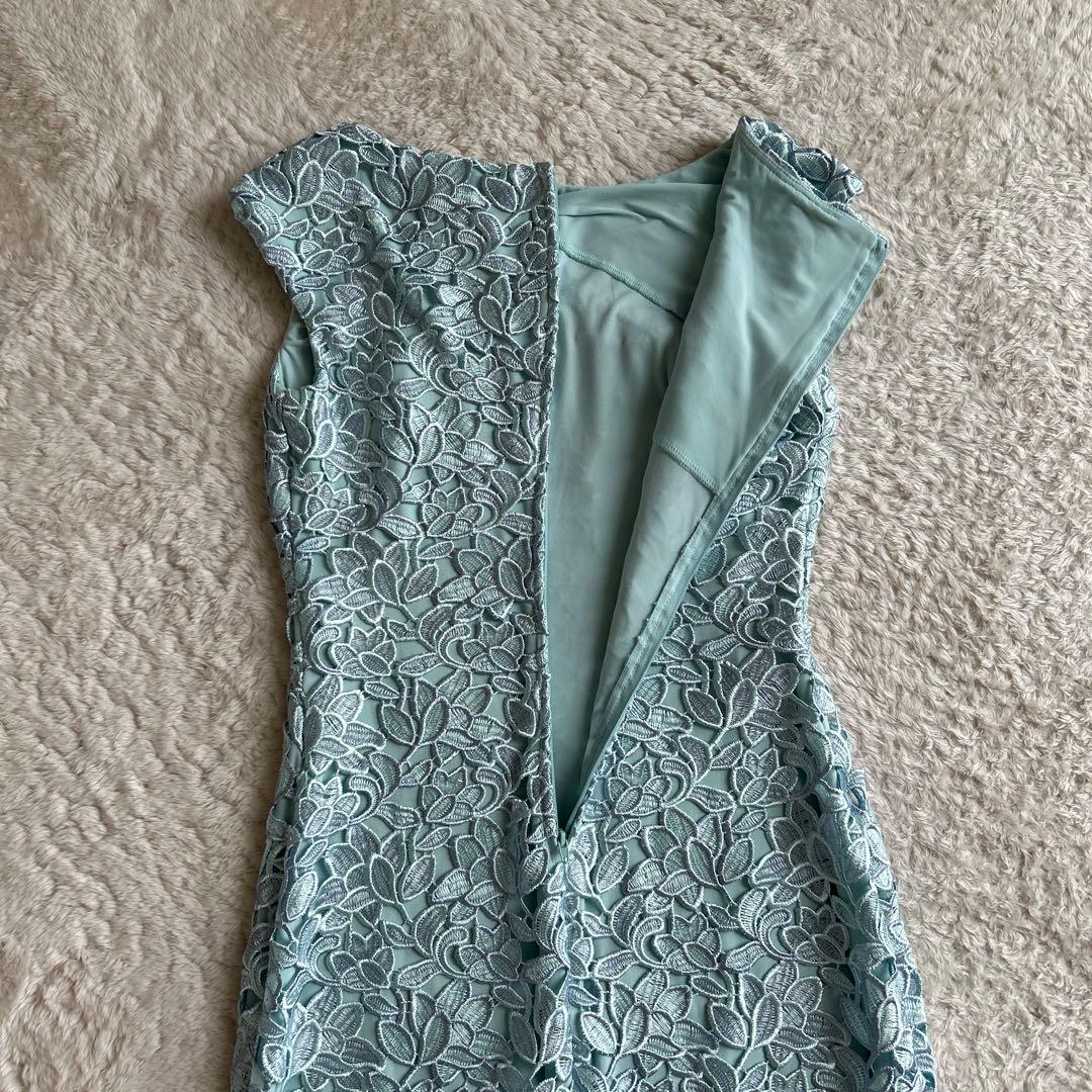 美品LAUREN RALPH LAUREN 総レースワンピース　ブルードレス