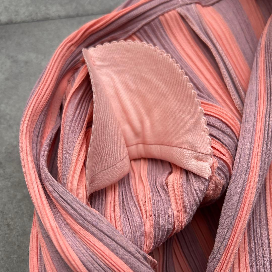 未使用　PLEATS PLEASE プリーツストライプジャケット　ピンク