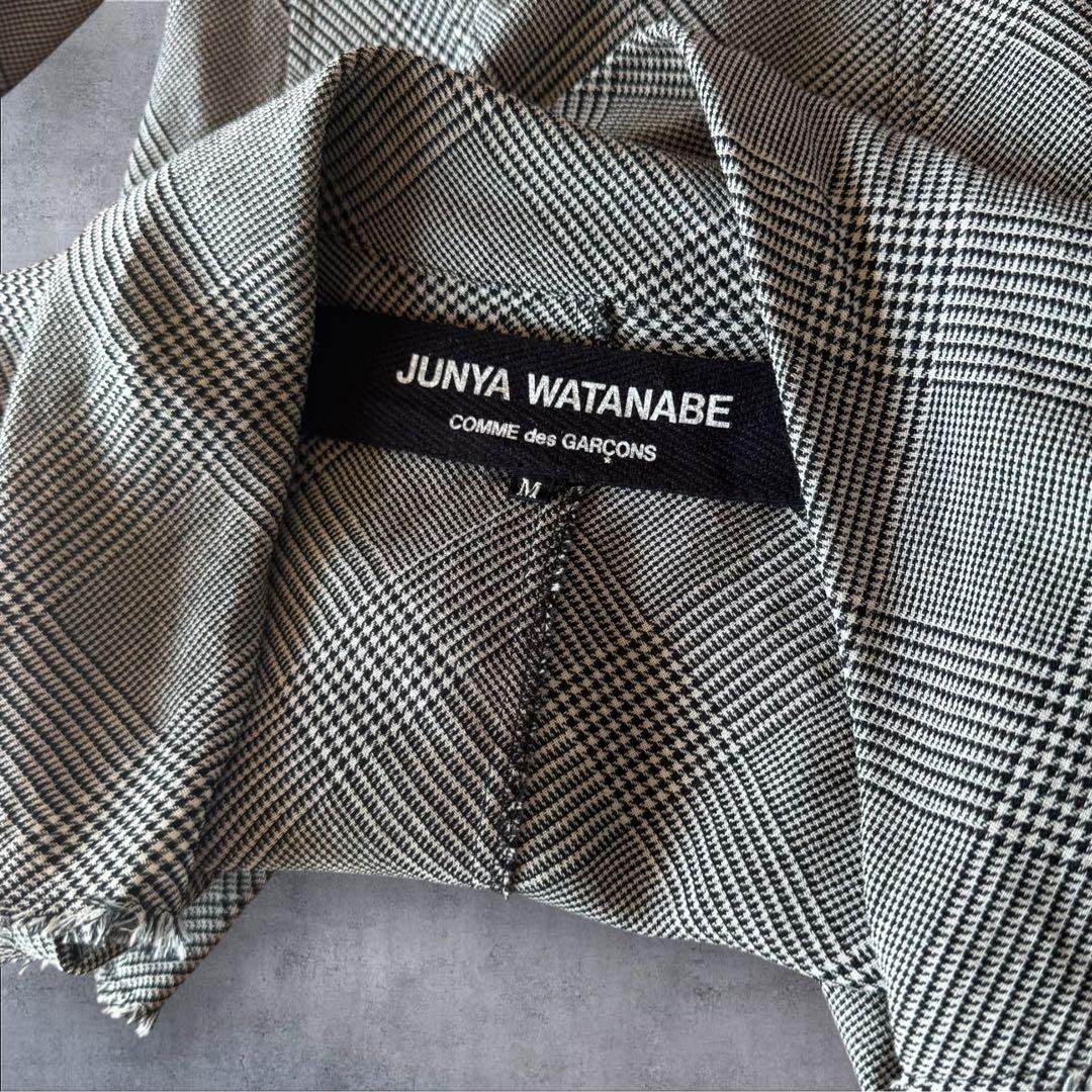 AD2003JUNYA WATANABE ギャルソン 千鳥歪み変形ジャケットM