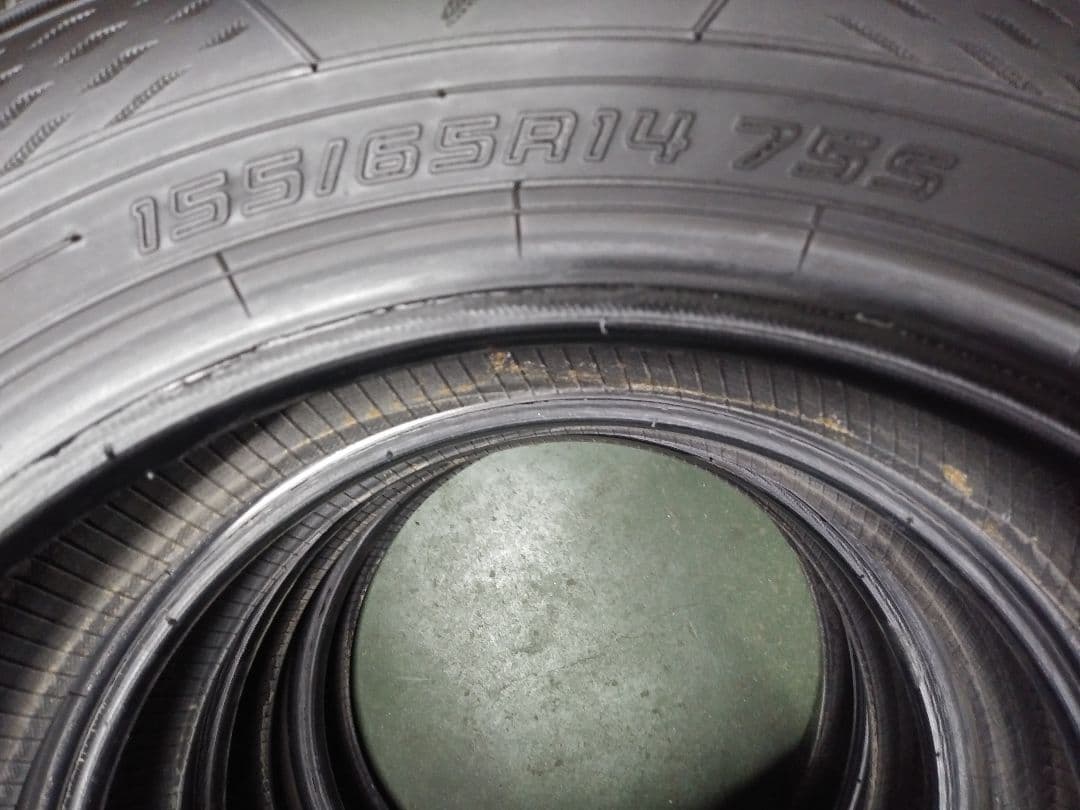 ミゾ有り‼️155/65R14　2024年製　グッドイヤー　残溝約8.5～8分山