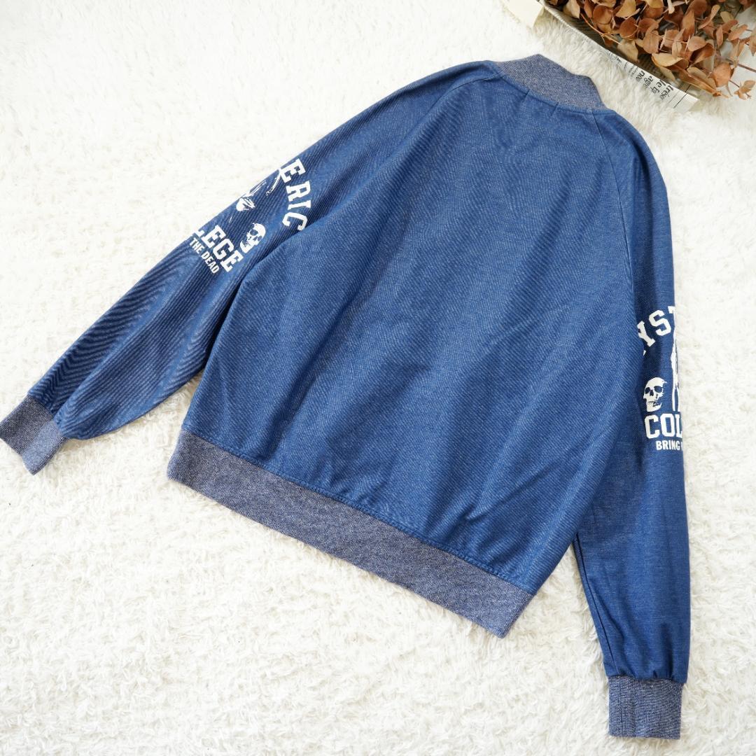 【極美品】ヒステリックグラマー　ヒスガールコットンスタジャン　ブルー