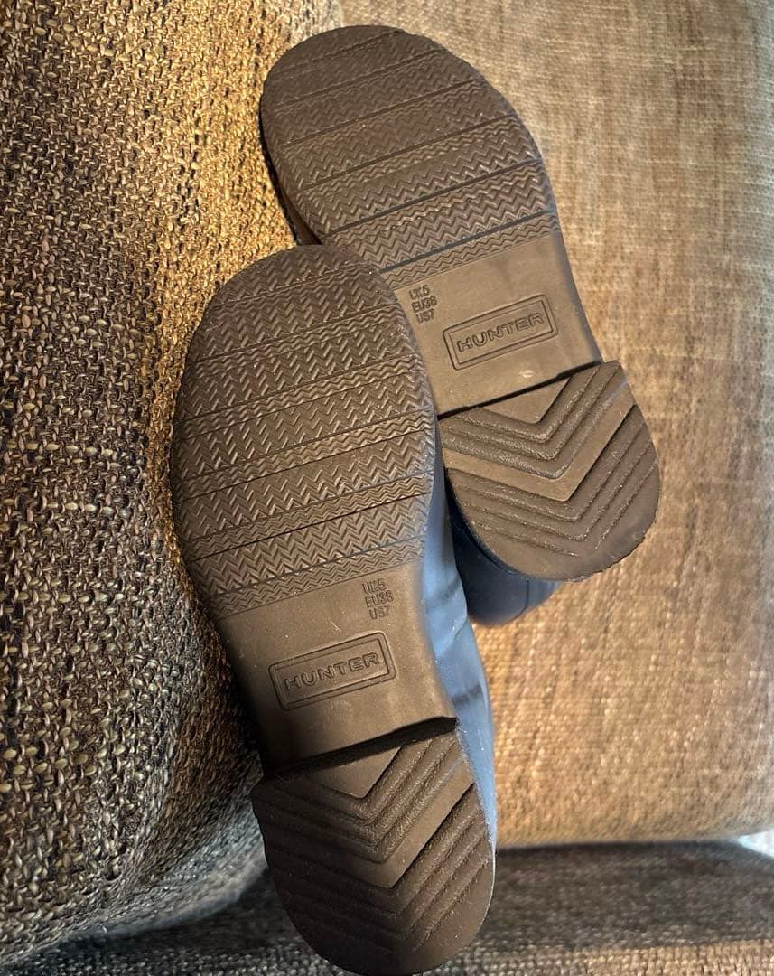 （美品）　HUNTER 長靴 ブラック バックル付き UK 5 / EU 38