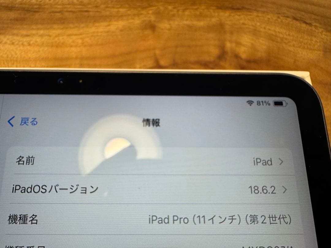 iPad Pro 11インチ スペースグレー256GB Wi-Fiモデル
