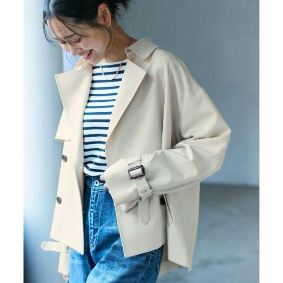 ＊美品＊ ROPÉ PICNIC ショートトレンチコート/撥水加工