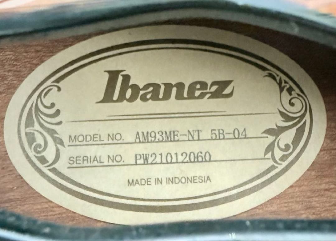 【極美品】Ibanez AM93ME-NT 5B-04 セミアコ
