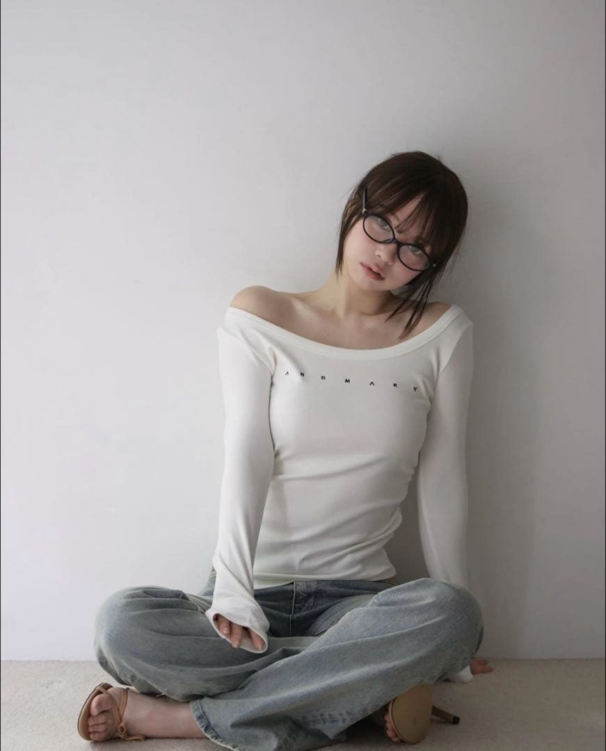 トップス ANDMARY Mary logo cable knit set