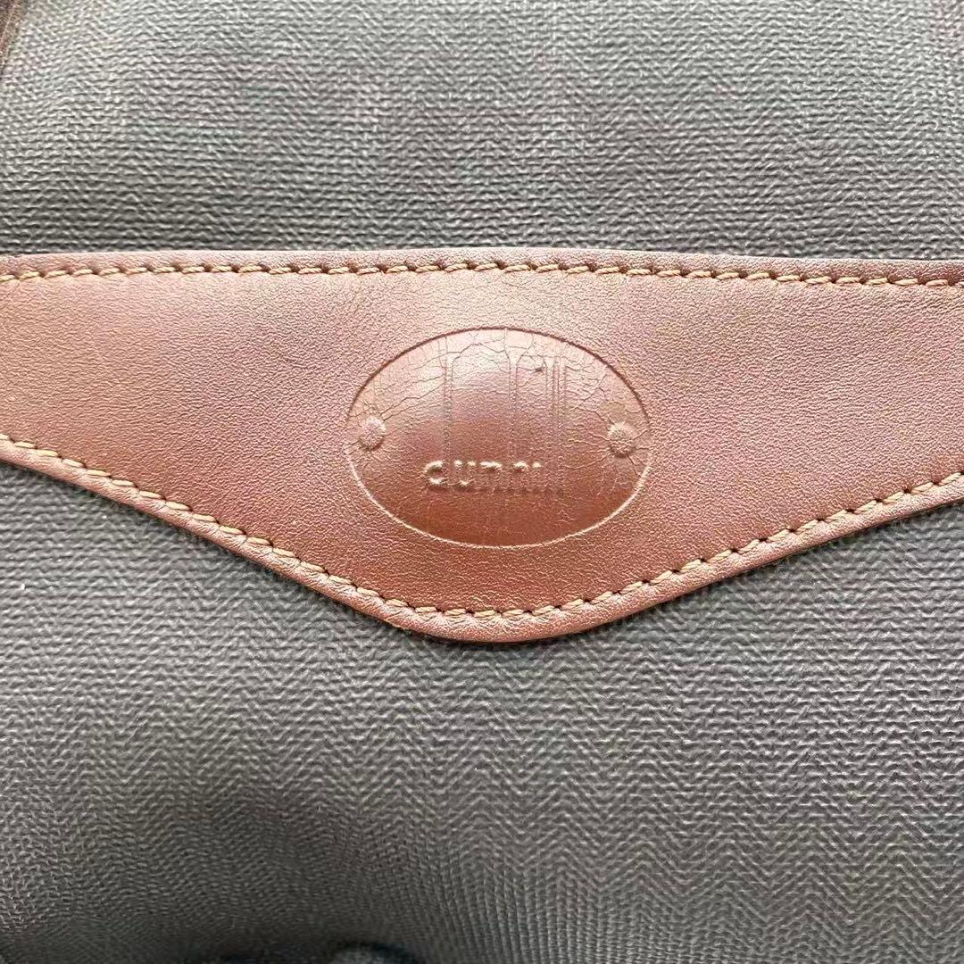 dunhillダンヒル ボストンバッグロゴ PVC レザー ゴールド金具 南京錠