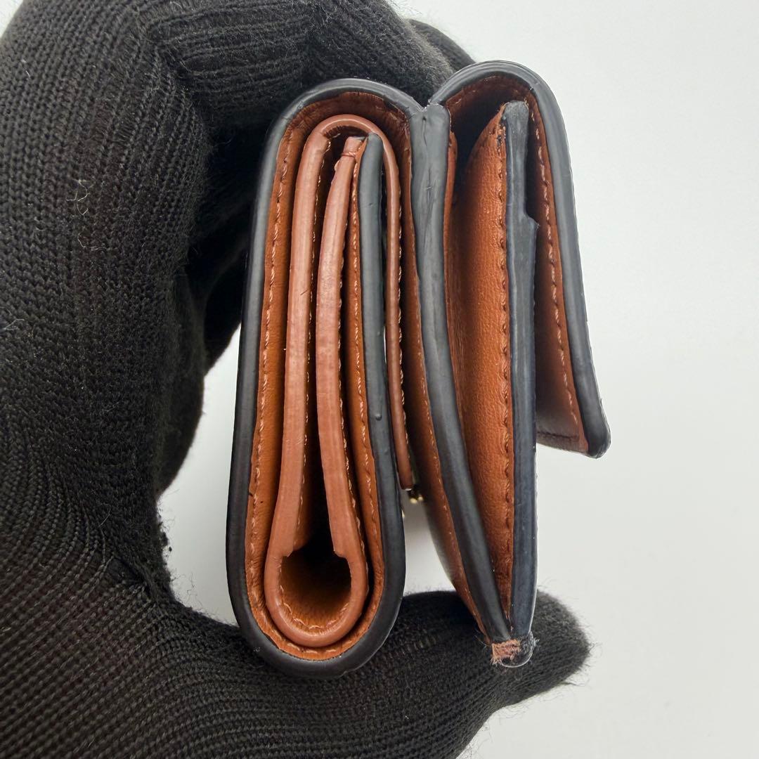 極美品　セリーヌ　スモール トリフォールド ウォレット　トリオンフ　レザー