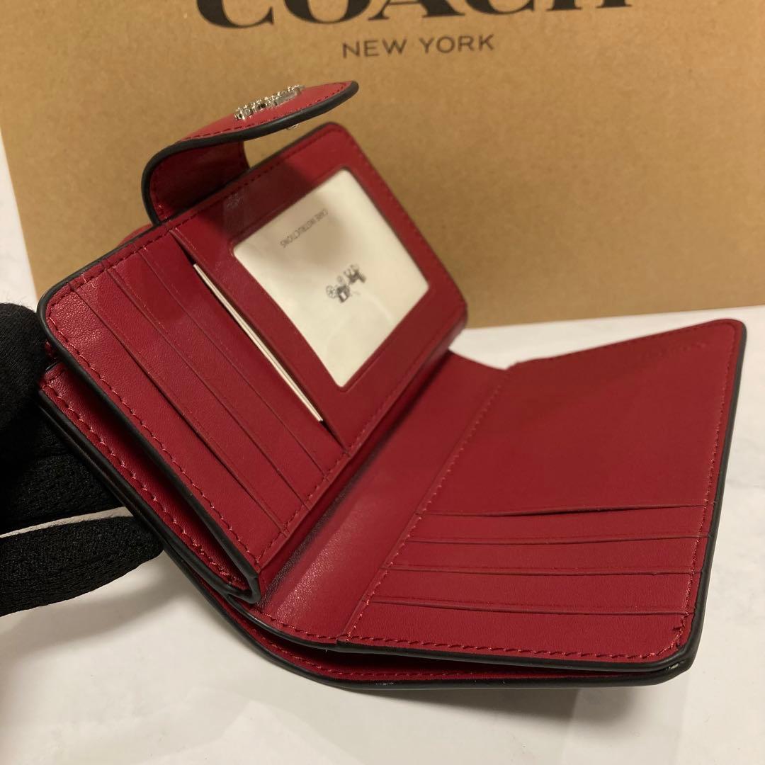新品　COACH 　レディース メンズ ブラック レッド シグネチャー 花柄