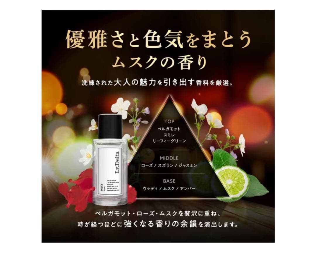 レベルデルタメンズ香水 オードパルファン 香水 EDP 50mL