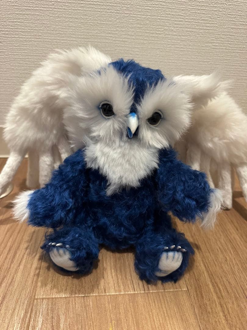 【最終価格】海外作家様作　アートドール　ブルーのフクロウ