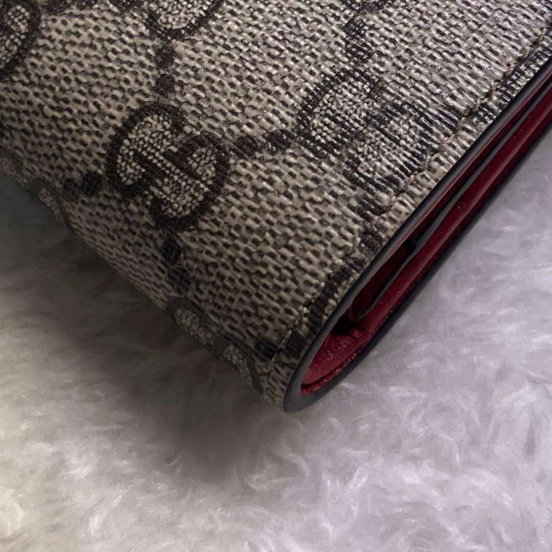✨美品✨ GUCCI グッチ 二つ折り財布 チェリー GG柄 ストーン抜けナシ！