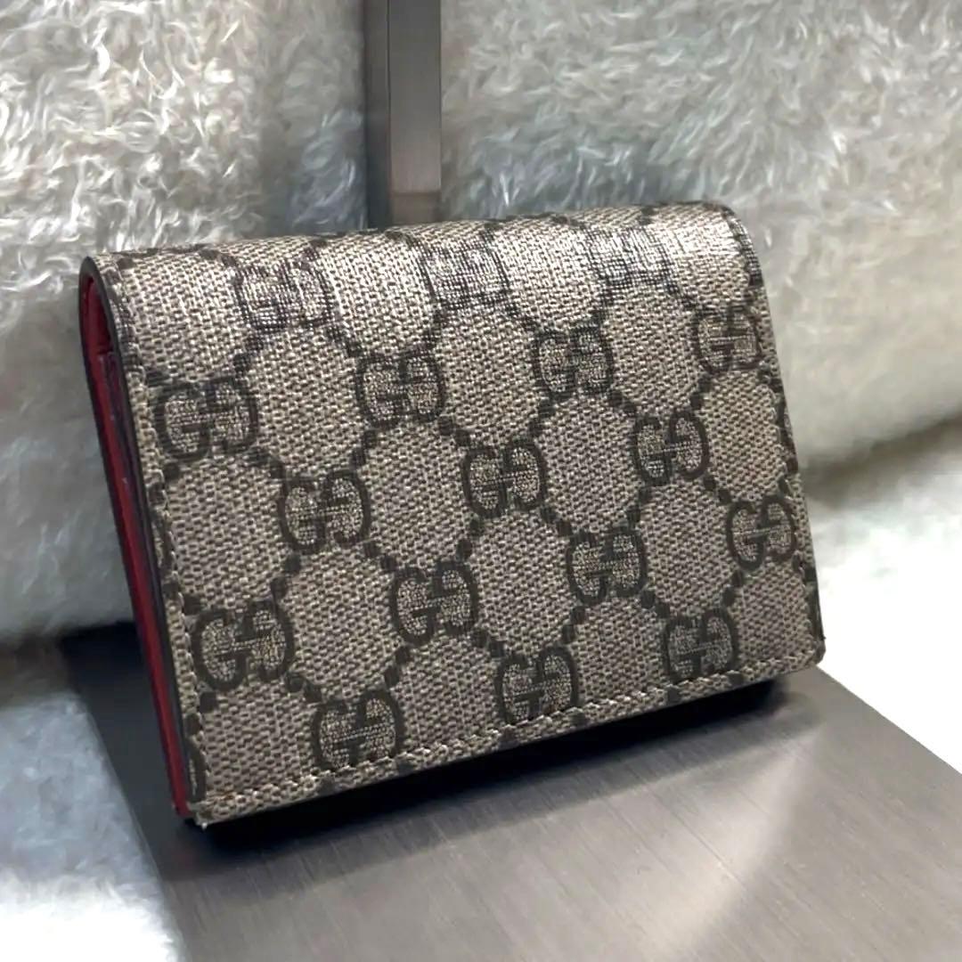 ✨美品✨ GUCCI グッチ 二つ折り財布 チェリー GG柄 ストーン抜けナシ！