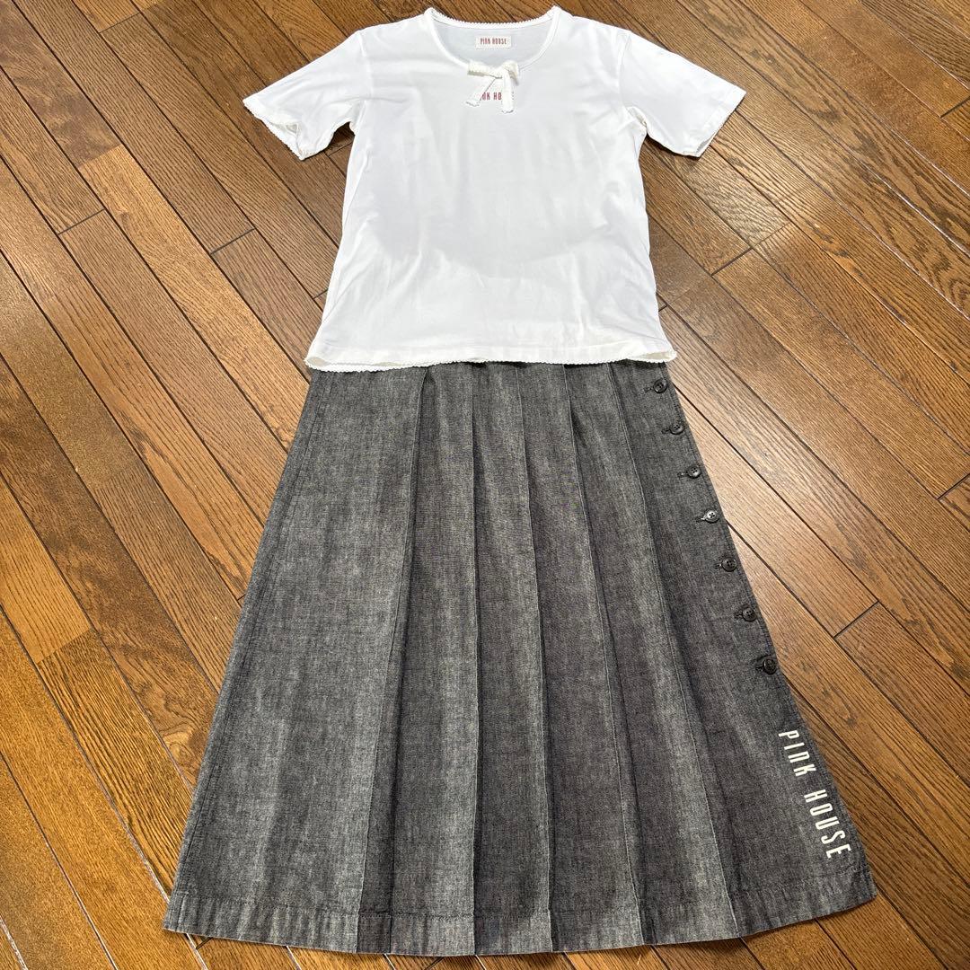 ピンクハウス/ロングスカート/ヴィンテージ/デニムロングスカート/希少/美品！