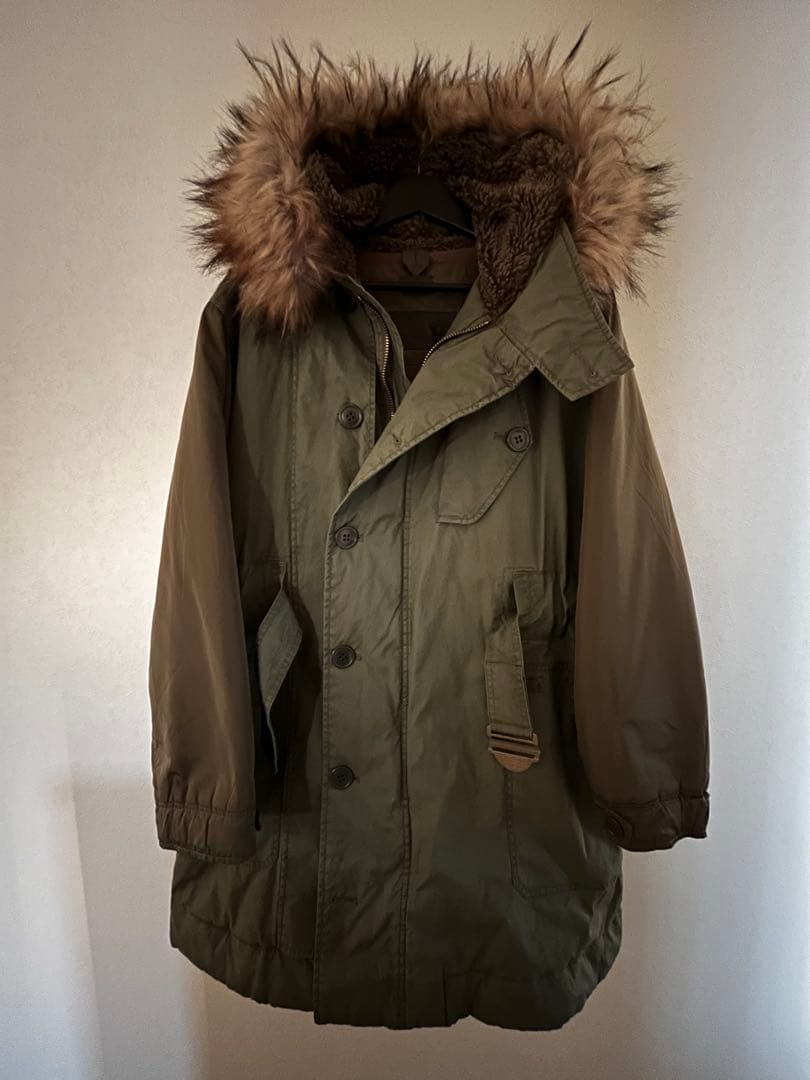 DIESEL モッズコート　ブルーファー付き