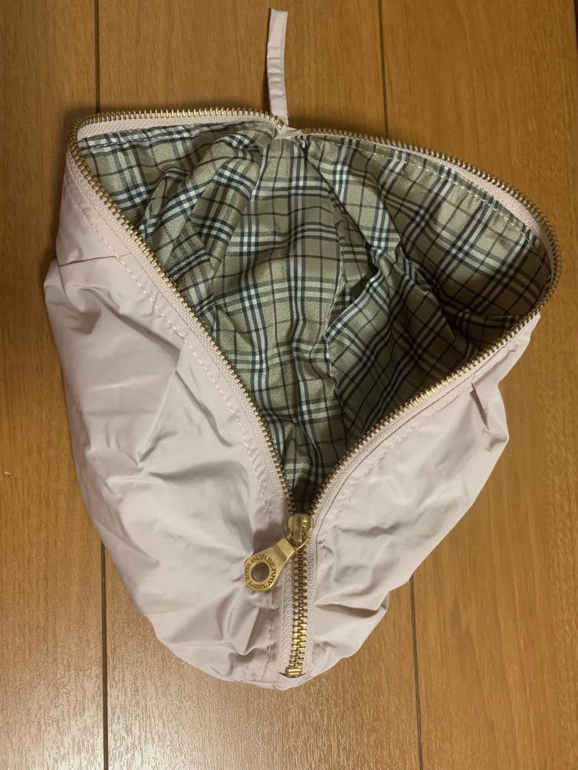 ジャケット　36号　バーバリーブルーレーベル　ベージュ　コンパクト　ポーチ