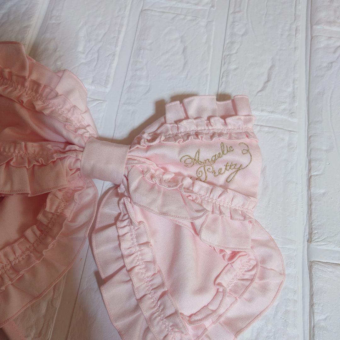 Angelic Pretty ロゴ リボンカチューシャ ピンク